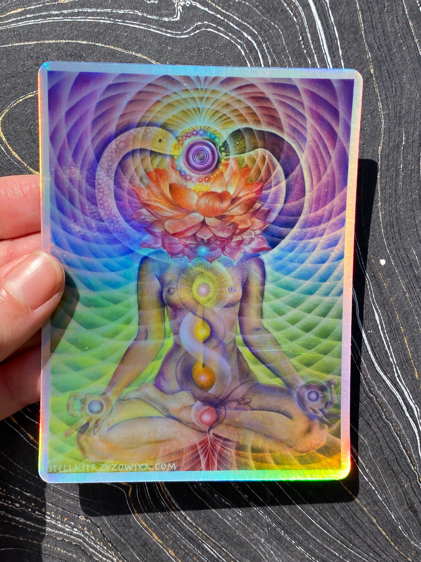 Kundalini Rising Holographic sticker