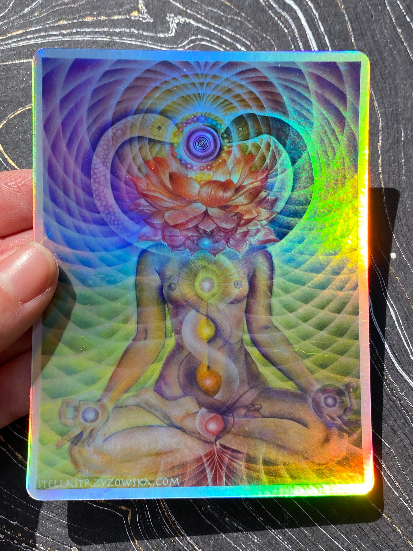 Kundalini Rising Holographic sticker