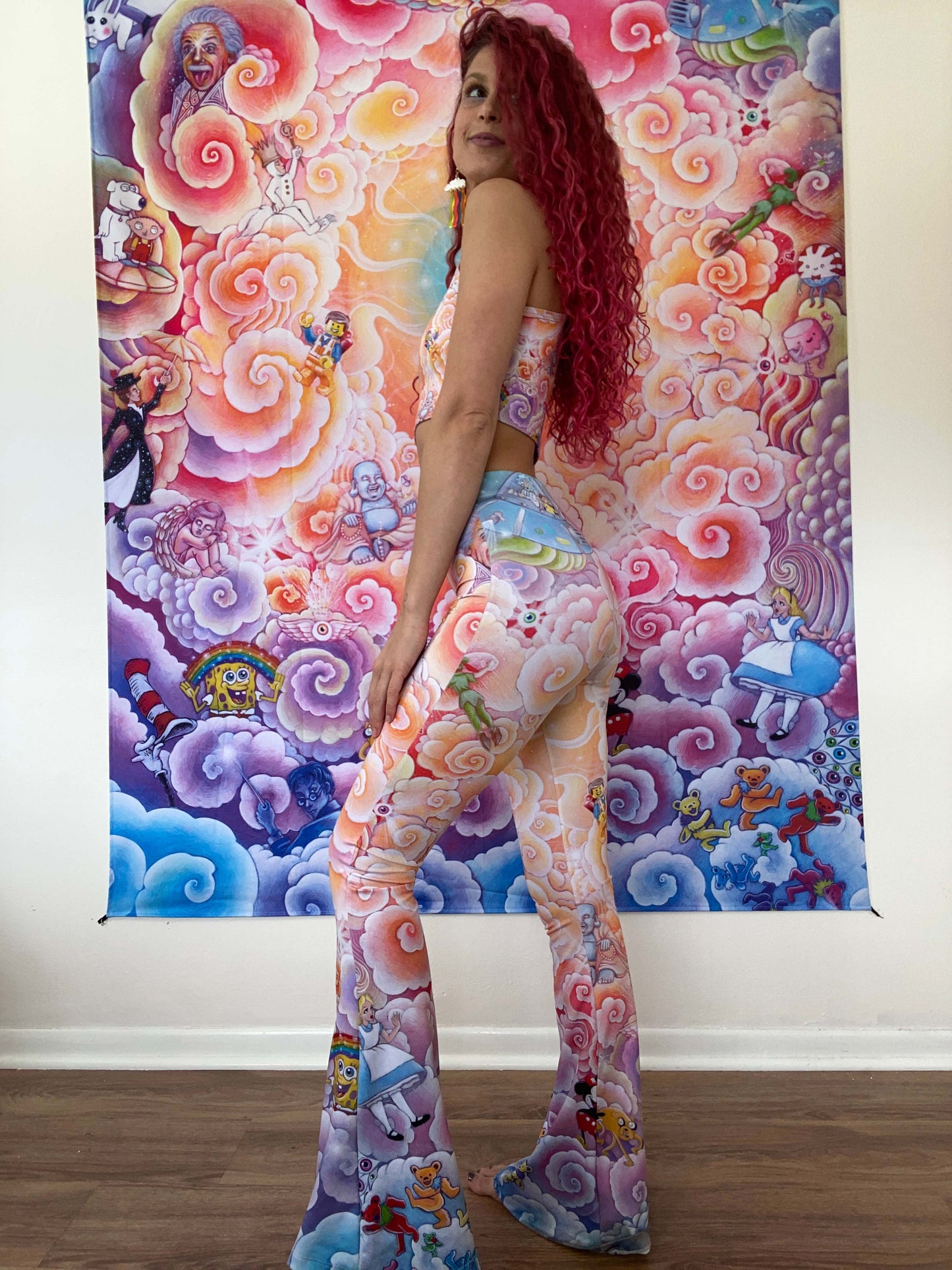 Divine Imagination Crop Top & Bell bottoms