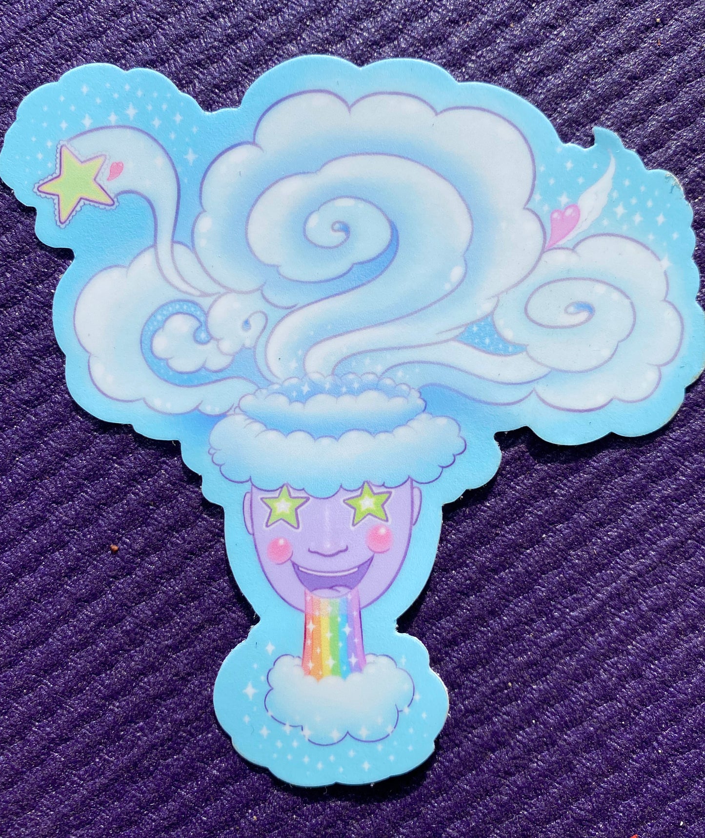 Head in the Clouds Die Cut Sticker