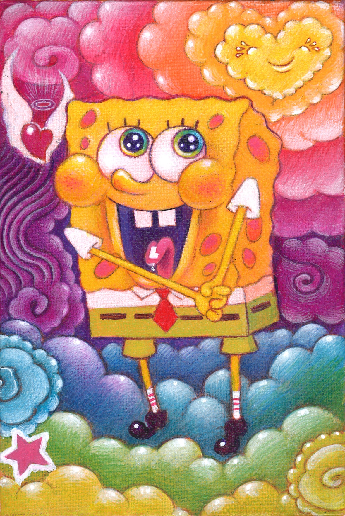 Custom Cartoon Mini Original Painting