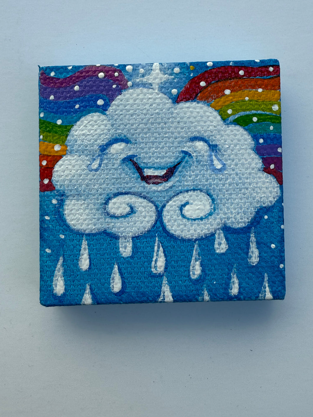 Rainbow Showers Original Mini Painting