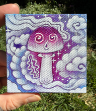 Load image into Gallery viewer, Peakin’ Mushy Original Mini Painting