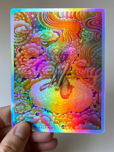 Cloud Girl Holographic Sticker