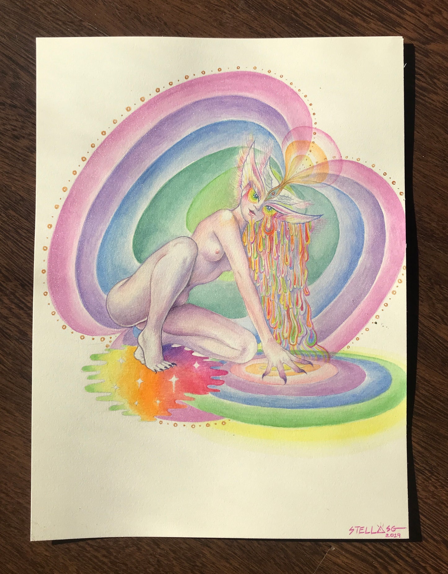 Puddled Original Watercolor