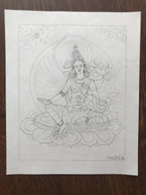 Load image into Gallery viewer, Green Tara Original Drawing