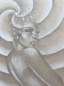Celestial Goddess Original Drawing