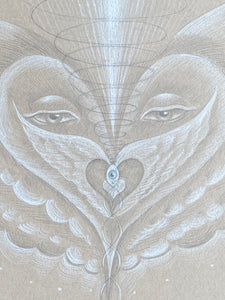Heart Angel Original Drawing