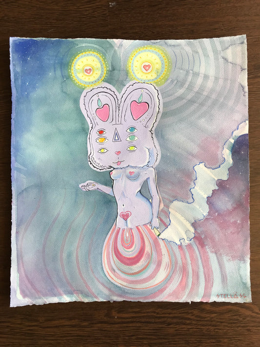 Acid Sex Bunny Gouache Original