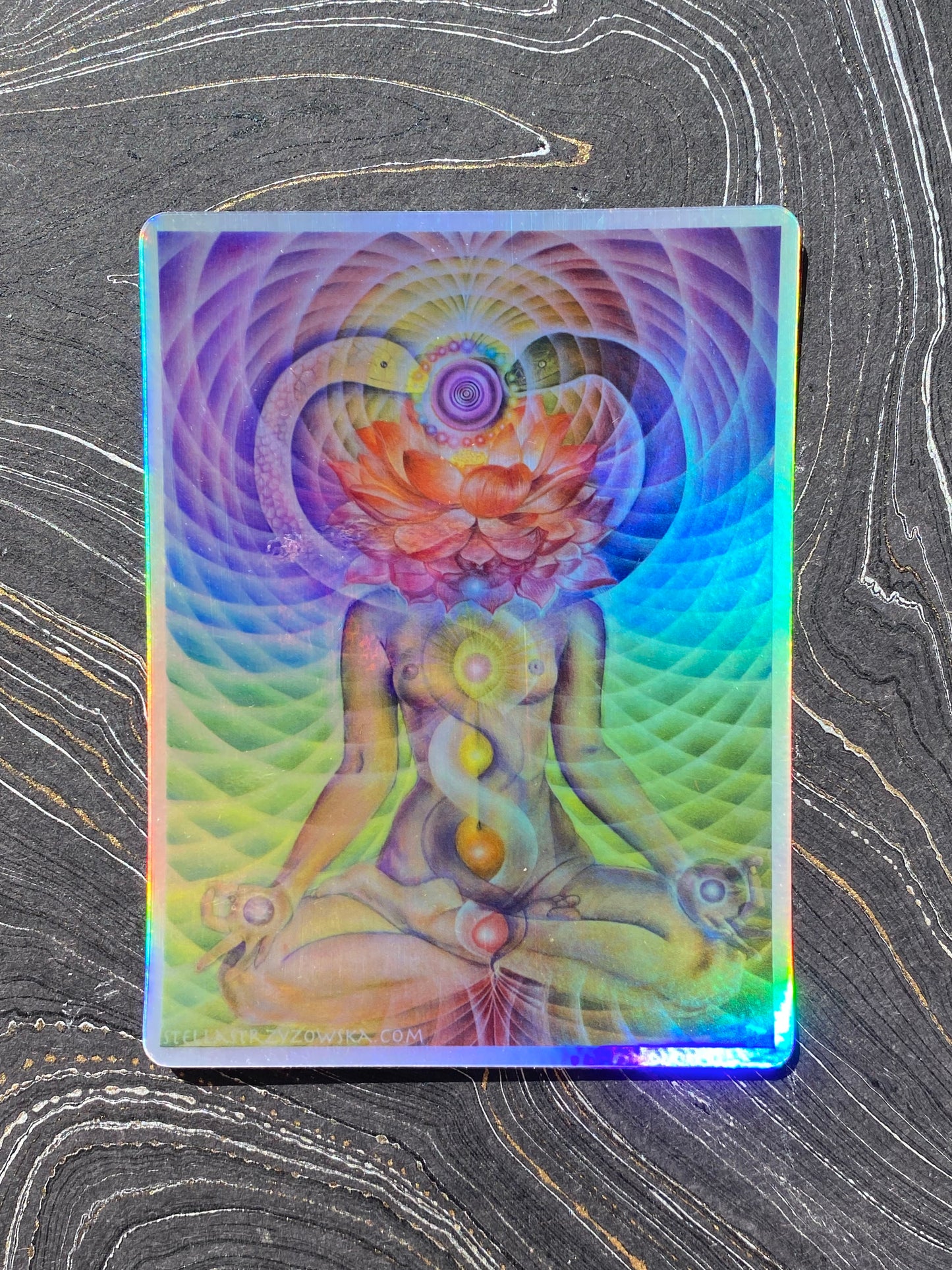 Kundalini Rising Holographic sticker